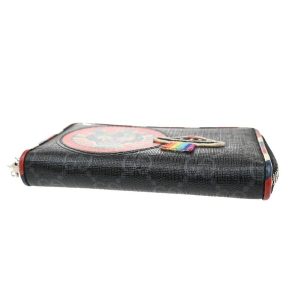 GUCCI Logo GG Pattern Night Courrier Card Case Wallet Supreme Leather BK 33FC168 - Picture 6 of 13